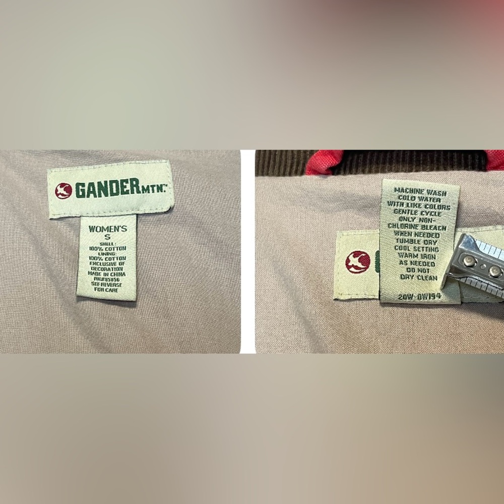 Vintage Gander Mountain Chore Field Barn Red Canvas Coat Jacket Women S corduroy - Picture 13 of 16